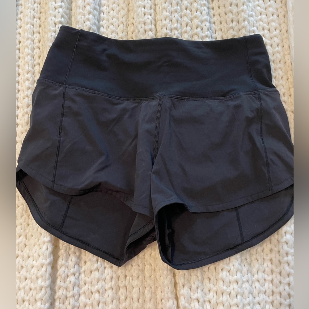 Lululemon Speed Shorts, 2.5 inseam, black, 4